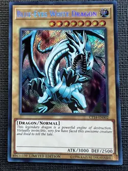 Blue-Eyes White Dragon CT14-EN002 Secret Rare Limited Edition Yugioh TCG Card NM - Image 1