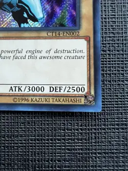 Blue-Eyes White Dragon CT14-EN002 Secret Rare Limited Edition Yugioh TCG Card NM - Image 4