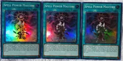 Yugioh 3x Spell Power Mastery SR08-EN022 Super Rare 1st Edition NM Playset - Image 2