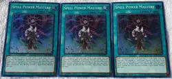 Yugioh 3x Spell Power Mastery SR08-EN022 Super Rare 1st Edition NM Playset - Image 3