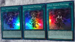 Yugioh 3x Spell Power Mastery SR08-EN022 Super Rare 1st Edition NM Playset - Image 5