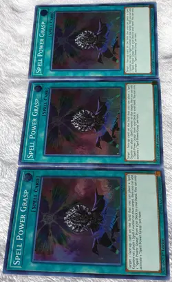 Yugioh 3x Spell Power Grasp DASA-EN056 Super Rare 1st Edition NM Playset - Image 5