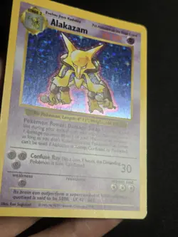 Alakazam 1/102 MP- Shadowless Base Set Holo Rare Vintage WOTC Pokemon Card 1999 - Image 5