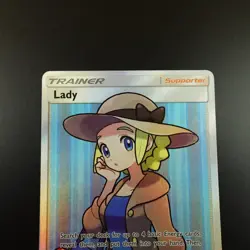 Lady SV86/SV94 Pokemon Hidden Fates Trainer Supporter Holo Full Art Card - Image 2