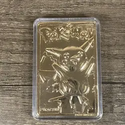Pokemon 23K Gold Plated Card Burger King Limited Edition Pikachu W/ Ball & COA - Image 3