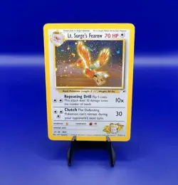 Lt Surges Fearow 7/132 Gym Heroes Holo Rare Pokemon Card Pokemon WOTC SWIRL LP - Image 1