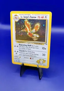 Lt Surges Fearow 7/132 Gym Heroes Holo Rare Pokemon Card Pokemon WOTC SWIRL LP - Image 3