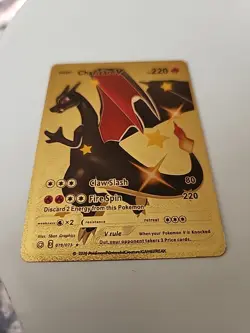 Charizard V HP 220 Gold Foil Pokemon Card 079/073 Fan Art Mint - Image 2