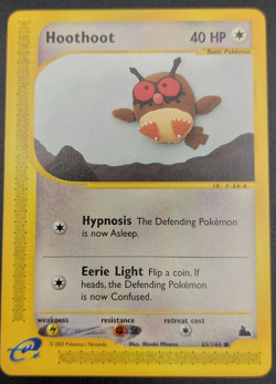 Pokemon Card Hoothoot 65/144 common 2003 Skyridge LP - Image 1