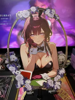 A5 Large Metal Card Serialized Waifu Anime Card U/50 Kafka Bunny Poker - Image 1