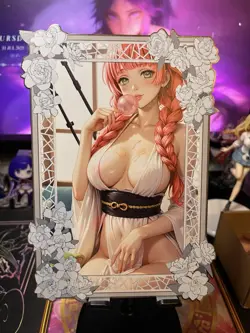 A5 Large Metal Card Serialized Waifu Anime Card Mitsuri Demon Slayer U/50 - Image 1