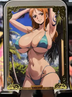 (Double Sided) Goddess Story Metal Card Serialized Waifu One Piece Nami - Image 2