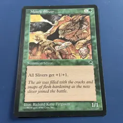 MTG Muscle Sliver Tempest Regular Common Magic The Gathering MP - Image 2