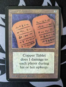 Copper Tablet ~ Alpha [Slightly Played][Magic MTG] - Image 1