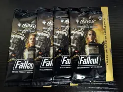 4x Magic the Gathering MTG Universe Beyond Fallout Collector Booster SAMPLE PACK - Image 1