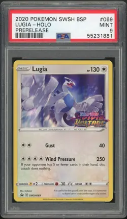 2020 Pokemon Lugia Vivid Voltage Prerelease Promo SWSH069 - PSA 9 MINT - Image 1