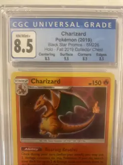 2019 Pokemon SM Black Star Holo Collectors Chest Charizard Holo SM226 CGC 8.5 - Image 2