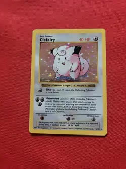 Pokemon: Clefairy #5/102 Shadowless Base Set Holo Rare 1999 Vintage WOTC - LP/MP - Image 1