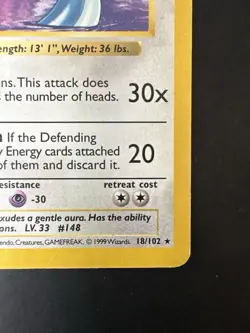 Pokemon Vintage Shadowless Rare Dragonair Base Set WotC 1999 18/102 - Image 4