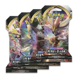 One Pokemon TCG Sword and Shield Rebel Clash Booster Pack Sleeved New Sealed 820650806827 - Image 1