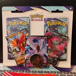 Pokemon Chilling Reign 2 Pack Blister Galarian Zapdos V, Articuno V, Moltres V - Image 1