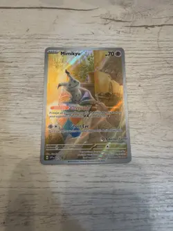 Mimikyu 075 Paldean Fates ETB Pokemon Center Stamped Promo - Image 1