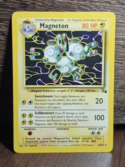 Pokemon TCG Magneton Fossil 26/62 Regular Unlimited LP - Image 1