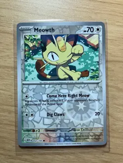 Meowth 052/165 - SV: Scarlet & Violet 151 Reverse Holo - Pokemon TCG 2023 - Image 1