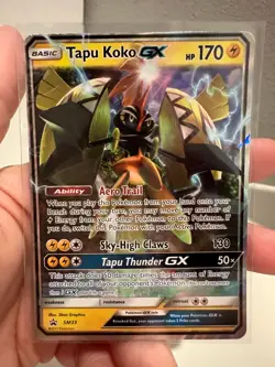 Pokemon TCG - Tapu Koko GX - SM33 - Promo - Sun & Moon Black Star NM 1207#204 - Image 1
