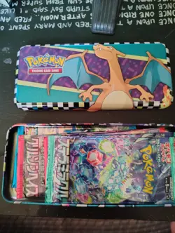 6x Pokemon Booster Pack Lot SEALED Cards! (Japanese) In a Charizard tin 🔥 - Image 1