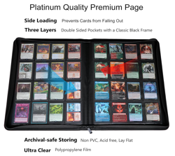 Rieton 16 Pocket 1024 Card Binder - Large Ringless Side Loading Pockets Trading - Image 2