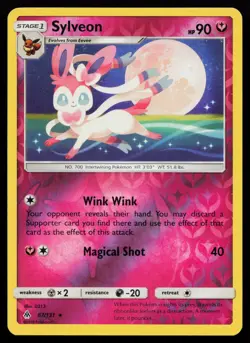 Sylveon 87/131 Rare SM - Forbidden Light Reverse Holo Pokemon Card - Image 1