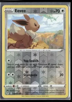 2021 Evolving Skies Set Pokemon Card 125 Eevee Reverse Foil NM - Image 1