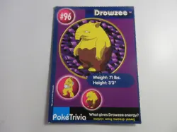 Drowzee PokeTrivia Burger King Pokemon Card LP - Image 1