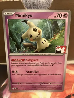Mimikyu Pokemon Prize Pack Series 4 Promo Pokemon Card NM Play Stamp - Image 1