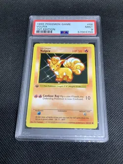 Original PSA 9 FIRST EDITION SHADOWLESS Vulpix Base Set Pokemon Card Mint - Image 2