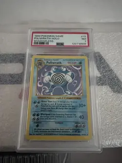 1999 Pokemon Base Set Shadowless #13 Poliwrath Holo Card PSA 7 - Image 1