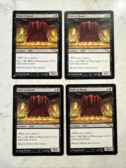 Magic the Gathering MTG Wall Of Blood Play Set Of 4 Cards - Image 1