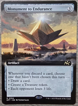 Monument to Endurance (Rare-Extended Art) #0394 Aetherdrift MTG NM - Image 1