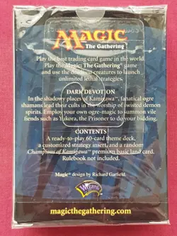 Magic The Gathering BETRAYERS OF KAMIGAWA DARK DEVOTION Sealed Theme Deck MTG - Image 2