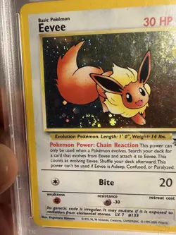 2000 Eevee Holo Pokemon League Black Star Promo PSA 7 SWIRL!! - Image 3