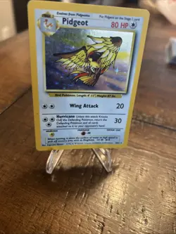 Pokemon TCG Jungle Set Pidgeot 8/64 Holo Rare No Set Symbol Error HP - Image 1