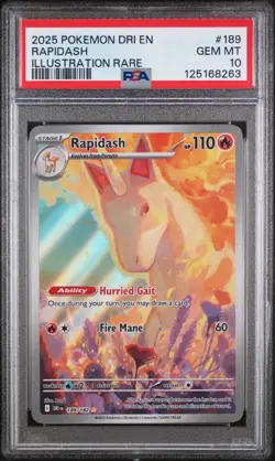 Pokemon TCG Rapidash 189/182 Destined Rivals PSA 10 Gem Mint - Image 1