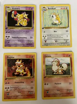 Pokemon TCG 1st Edition GERMAN Base Set Uncommon/Common Lot of 7 - Image 1