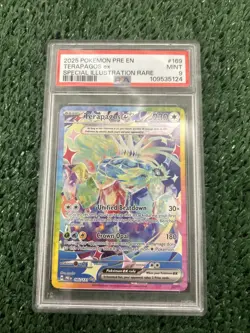 2025 Pokemon Prismatic Evolutions Terapagos ex Special illustrations Rare PSA 9 - Image 1