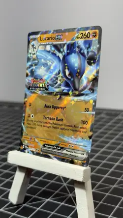 Pokemon Lucario ex 051/131 Prismatic Evolutions Stamped NM Cosmos Holo - Image 2