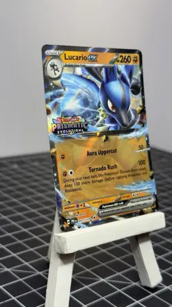 Pokemon Lucario ex 051/131 Prismatic Evolutions Stamped NM Cosmos Holo - Image 3