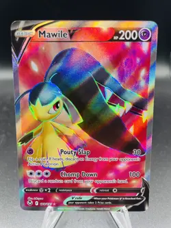 Pokemon Mawile V 178/195 Silver Tempest Ultra Rare Full Art Holo NM - Image 1