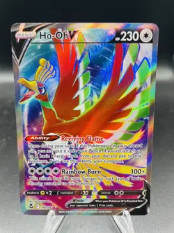 Pokemon Ho-Oh V 187/195 Silver Tempest Ultra Rare Full Art Holo NM - Image 1