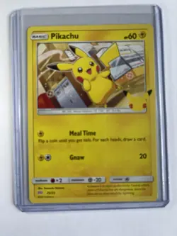 Pokemon TCG Pikachu 25/25 Regular 25th Anniversary McDonald’s Promo NM - Image 1